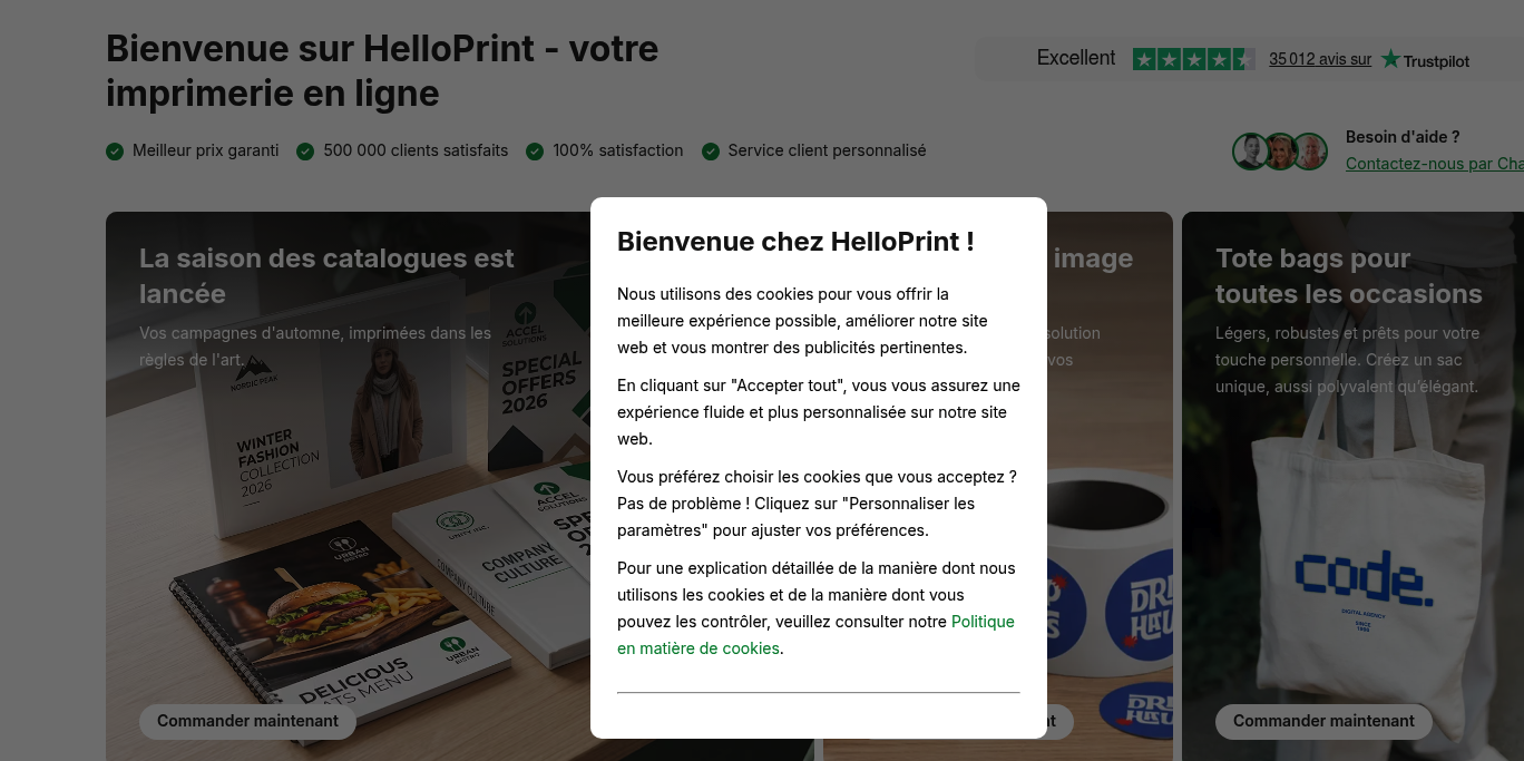 Aperçu Helloprint